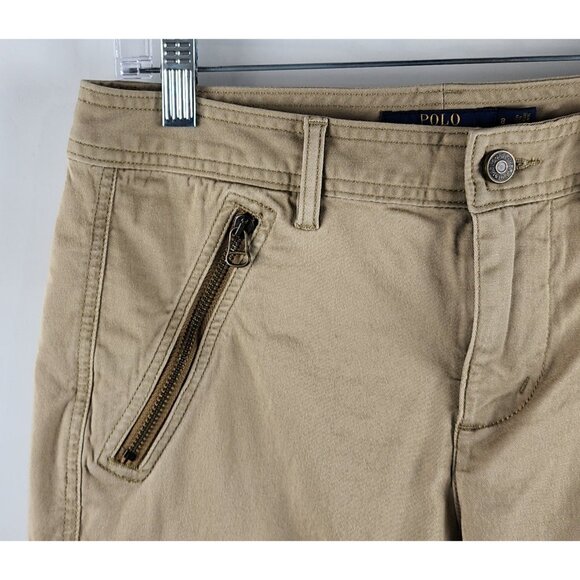 Polo Ralph Lauren Womens Pants 8 Tan VTG Cargo Pants Ankle Zip (30x29) - Picture 3 of 11
